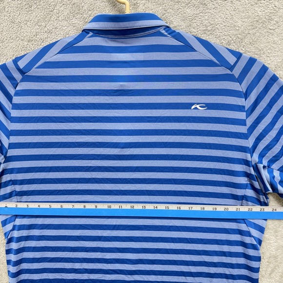 KJUS Grove XXIII 23 Polo Shirt Mens XL | 54 Blue Stripe Michael Jordan Golf Club - Picture 6 of 7